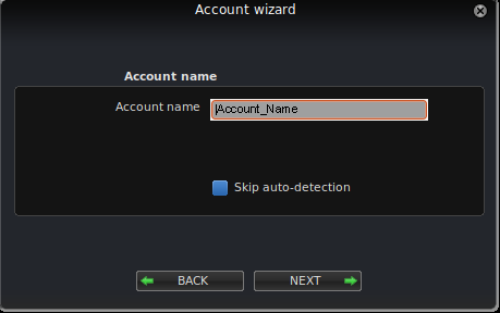 Account identifier creation.