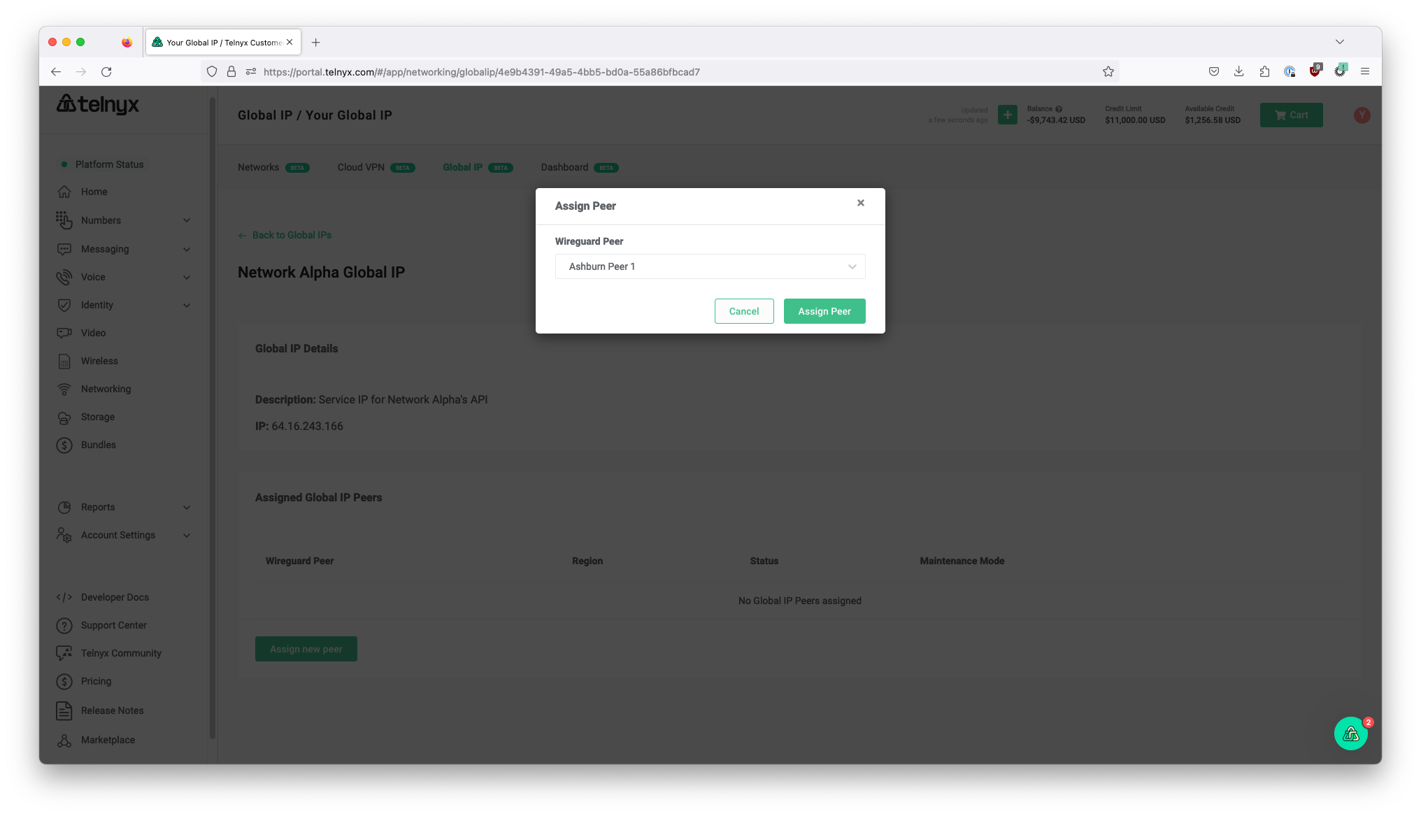 Wireguard interface section. 