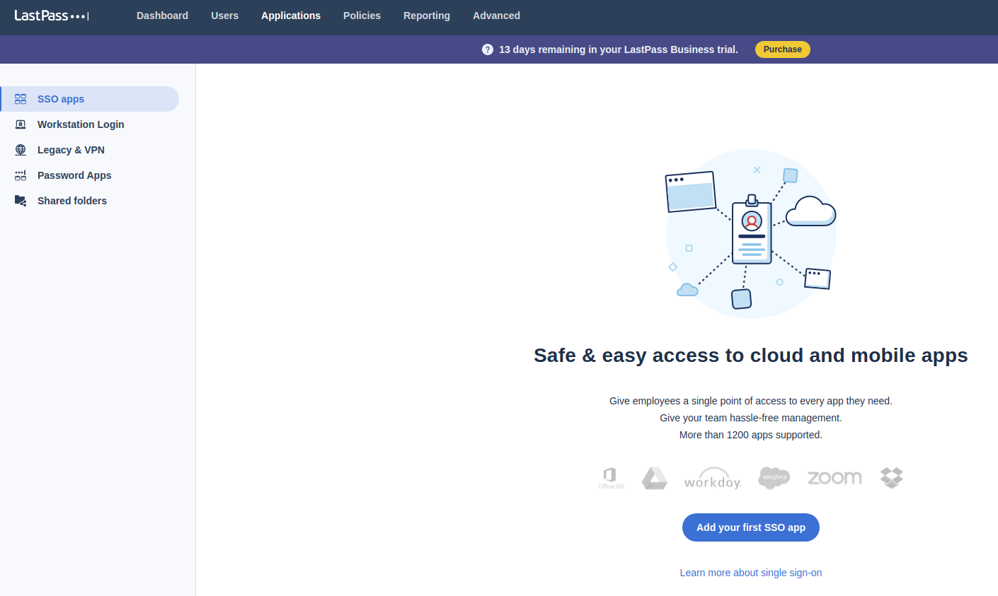 LastPass Admin Portal. 