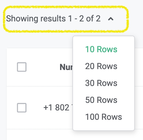 Filtering results example