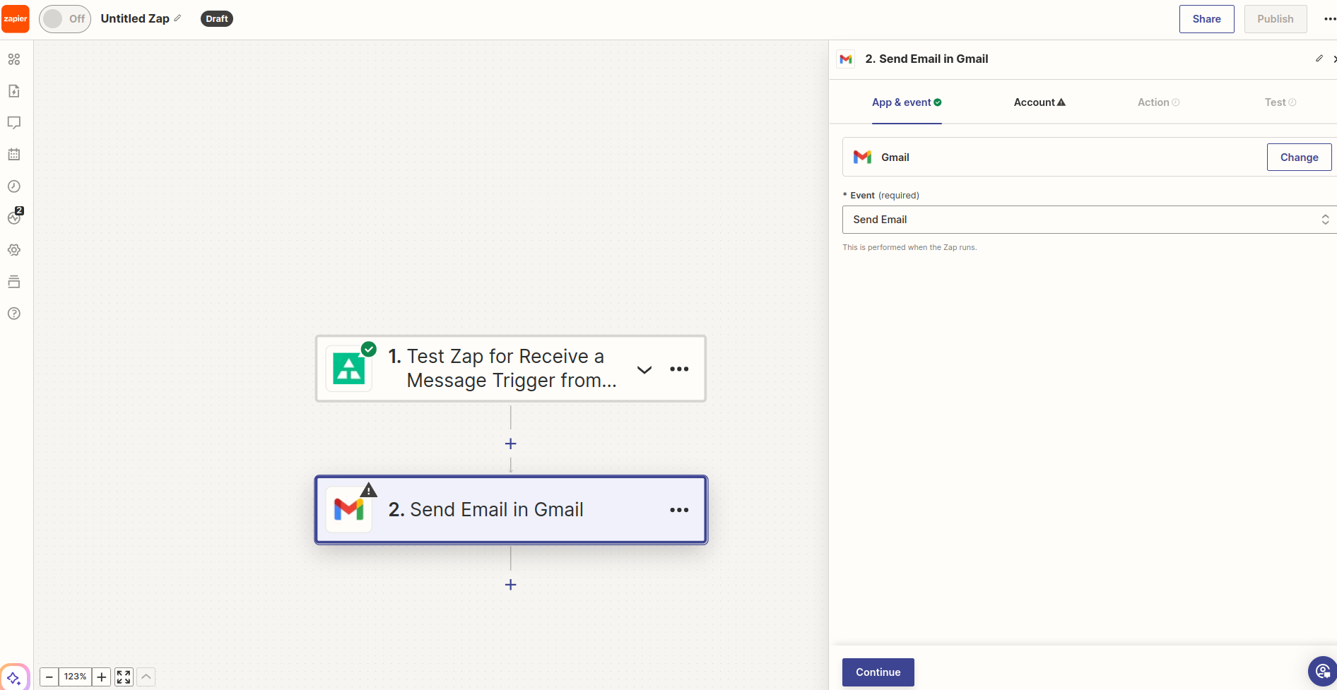 Zap with your Email integration screenshot