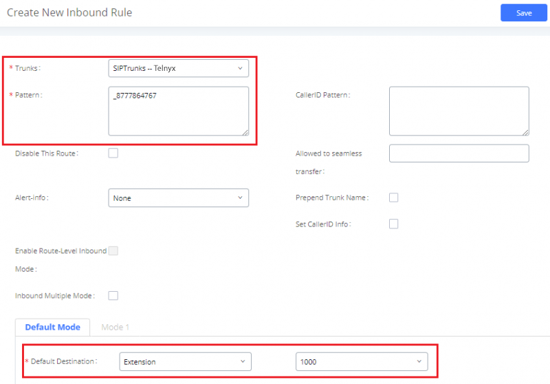 Inbound Rule creation.