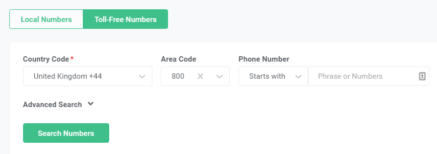 GB Toll-free numbers