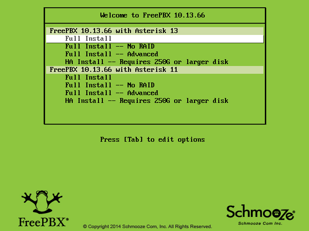 A page showing ISO installation using asterisk 13