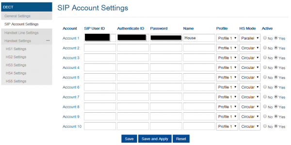 Telnyx Mission Control Portal SIP Account Settings.