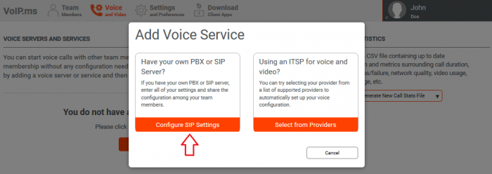 Add voice service section.