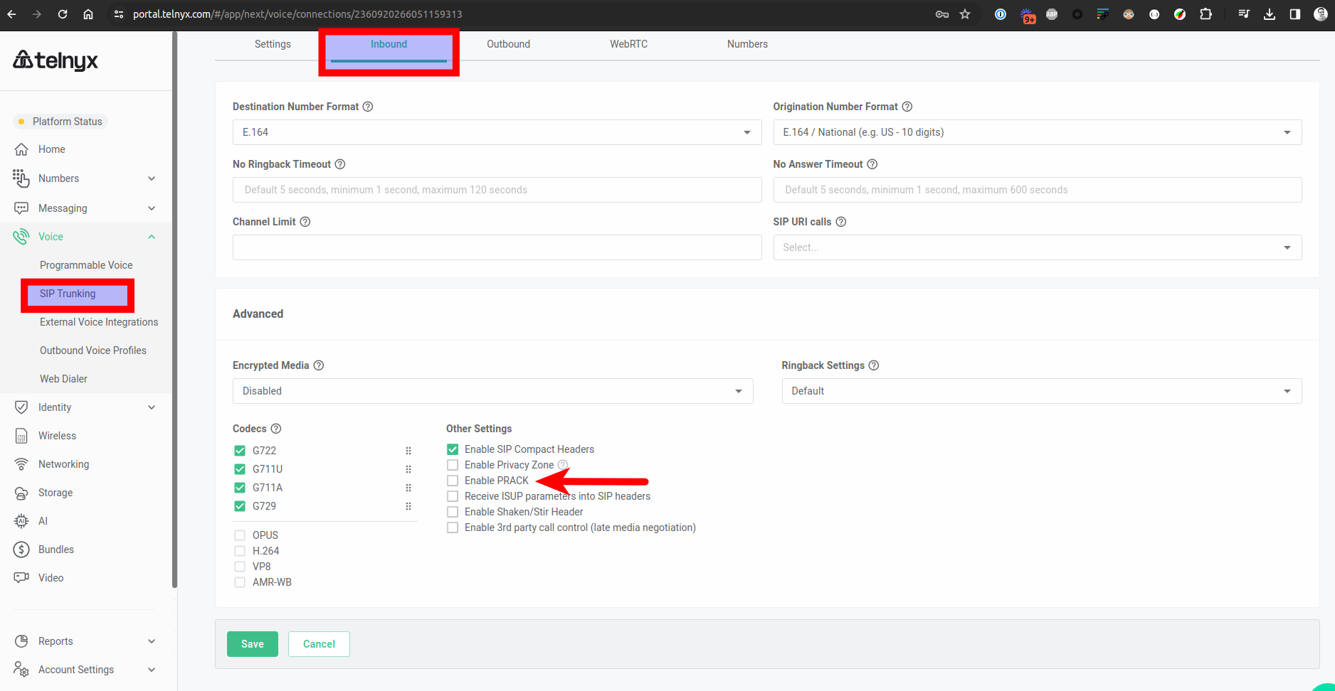Prack Setup screenshot
