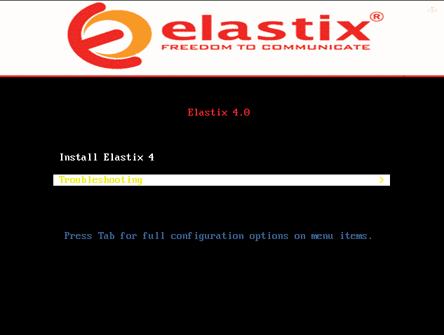 An interface showing the Elastix installer.