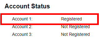Status tab