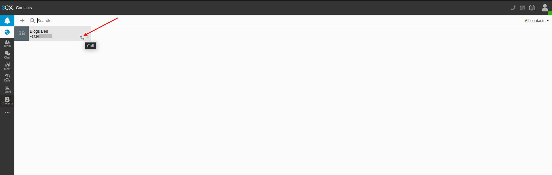 WebRTC functionality example